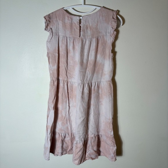Bella Dahl Tiered Ruffle Dress Pink Tie Dye Size Small - Picture 6 of 7